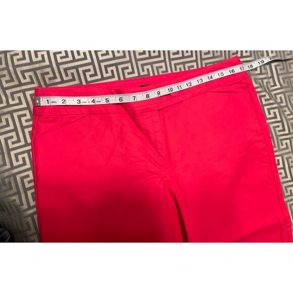 Ann Taylor Womens Signature Petite Pink Capri Pants 12P Cotton Blend Stretch - Picture 6 of 7